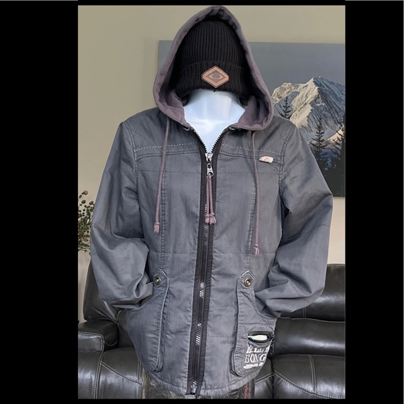 Billabong Grey Hooded Jacket, S, Very Good Condition - Picture 4 of 13